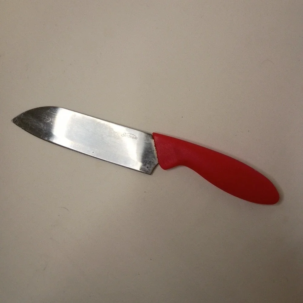 Sunbeam Santoku Knife Red Handle‎ 9